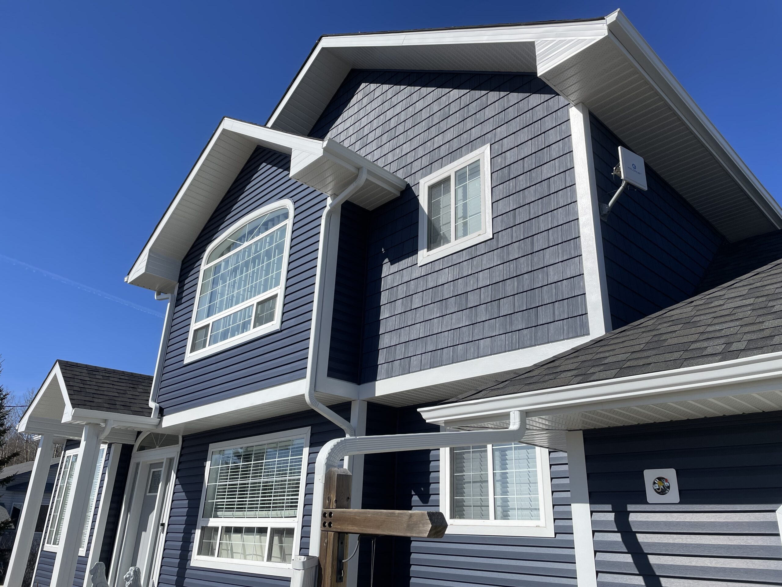 White Soffit and Fascia in Parkland County