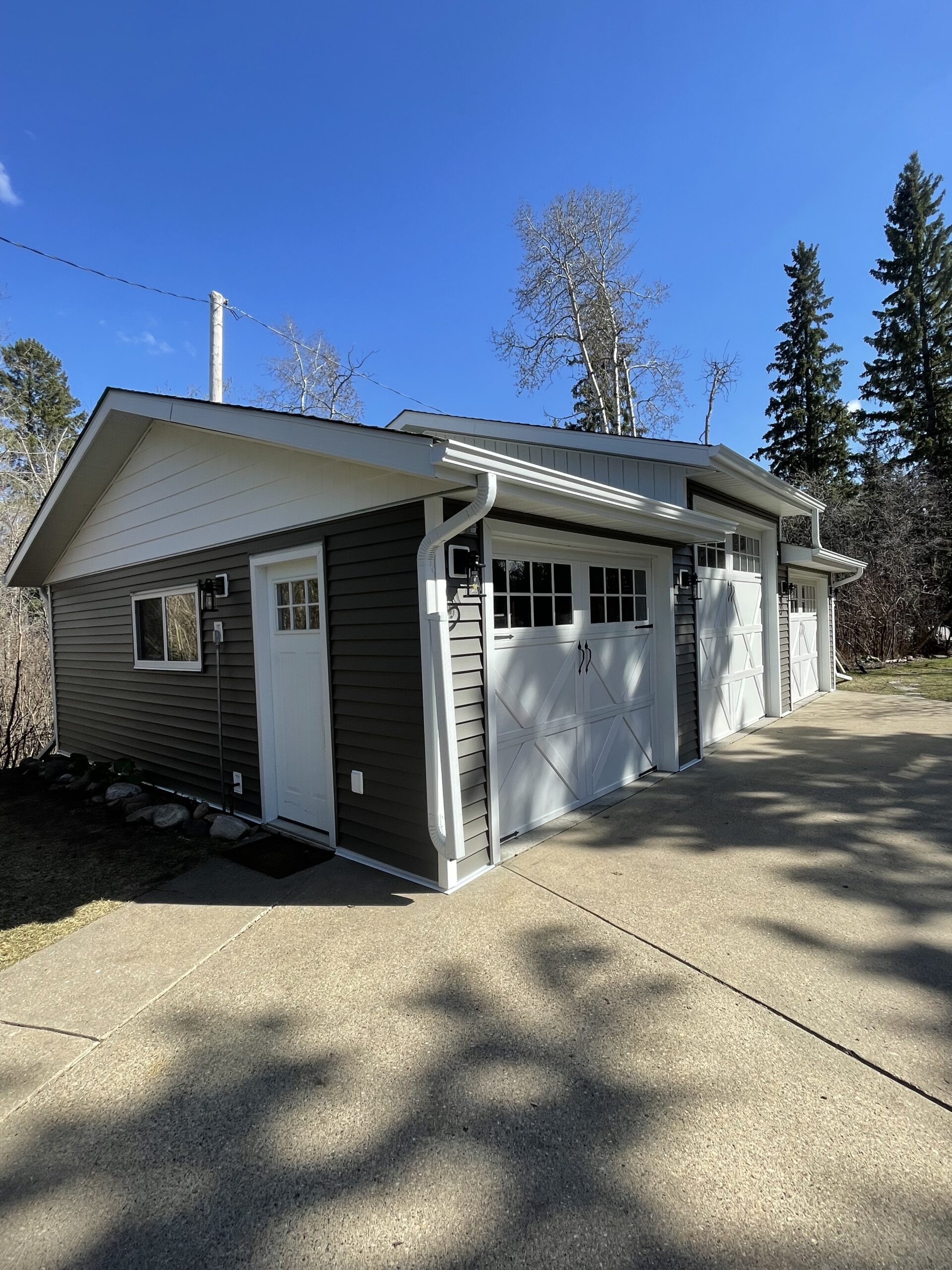 Whether Grey Vinyl Lap Siding with White Vinyl Shake in Parkland County